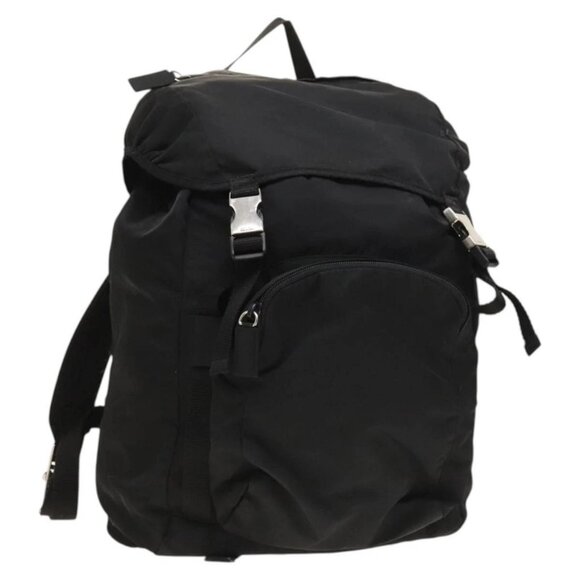 PRADA Backpack Nylon Black Silver Auth - Picture 1 of 16